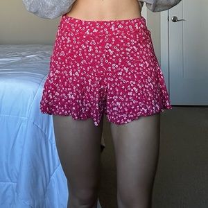 Red floral skort!